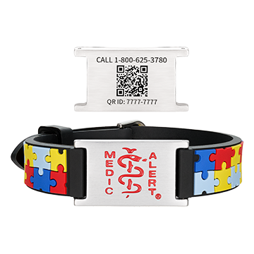 QR Code Child Titanium Medical ID Bracelet Multi Colors, Multi Colors, large image number 0